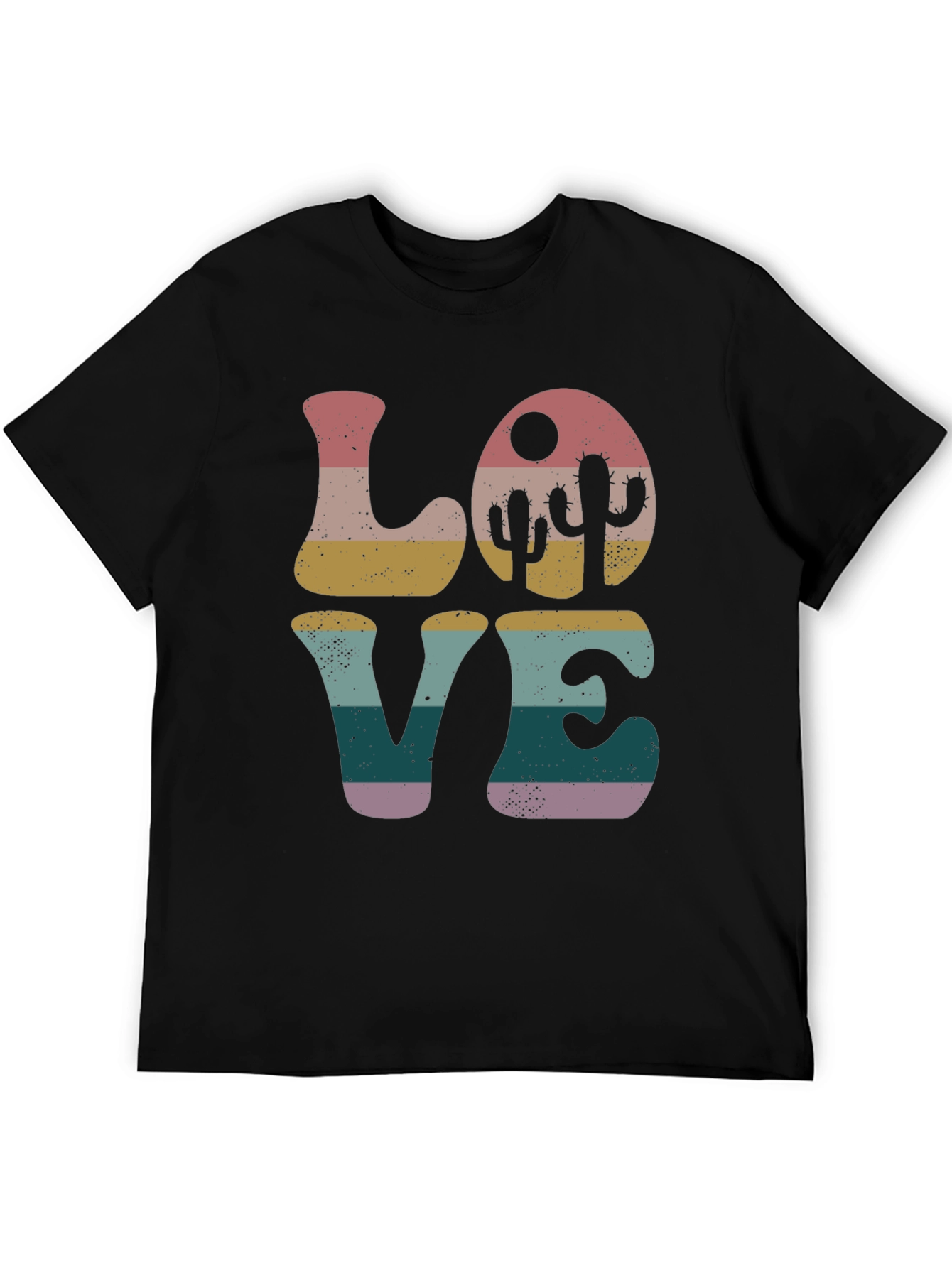 Retro Desert Love T-Shirt - Trendy Cactus Design