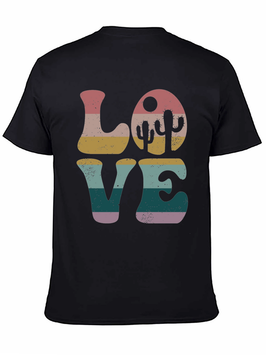 Retro Desert Love T-Shirt - Trendy Cactus Design