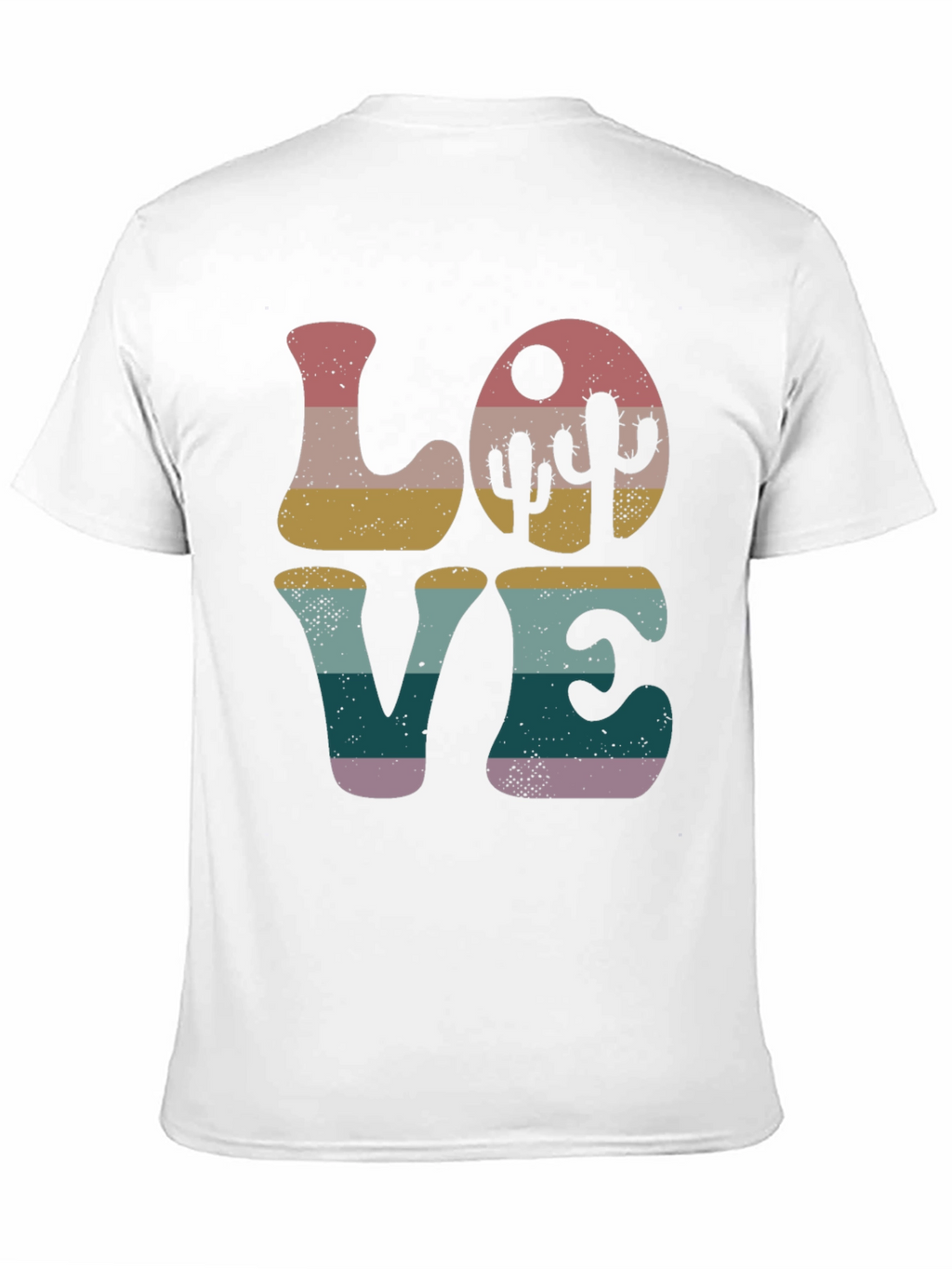 Retro Desert Love T-Shirt - Trendy Cactus Design