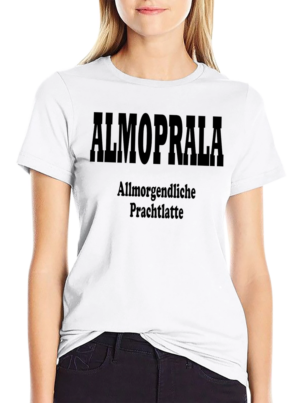 ALMOPRALA Allmorgendliche Black Graphic Tee