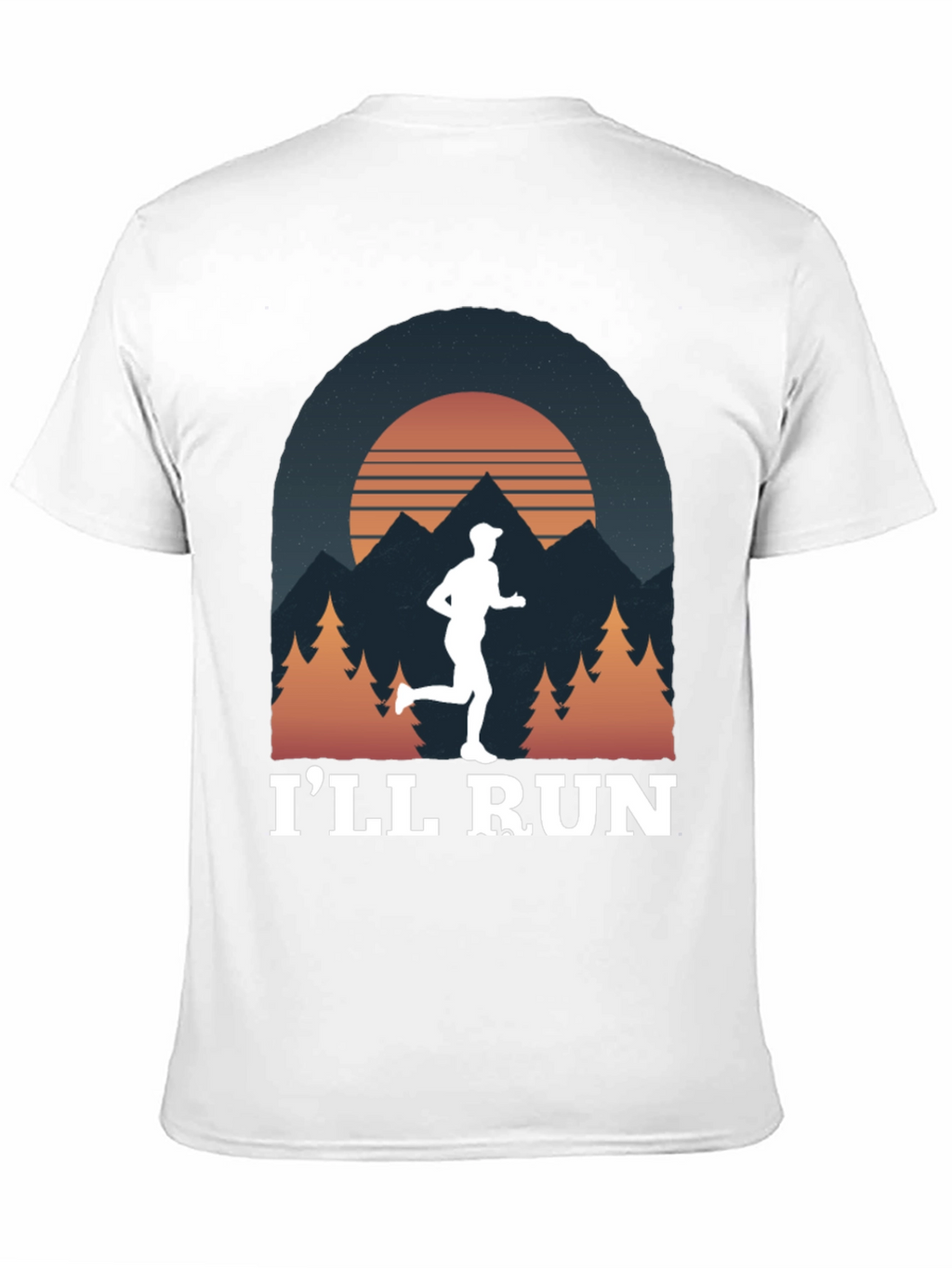Ill Run T-Shirt Mountain Sunset Design