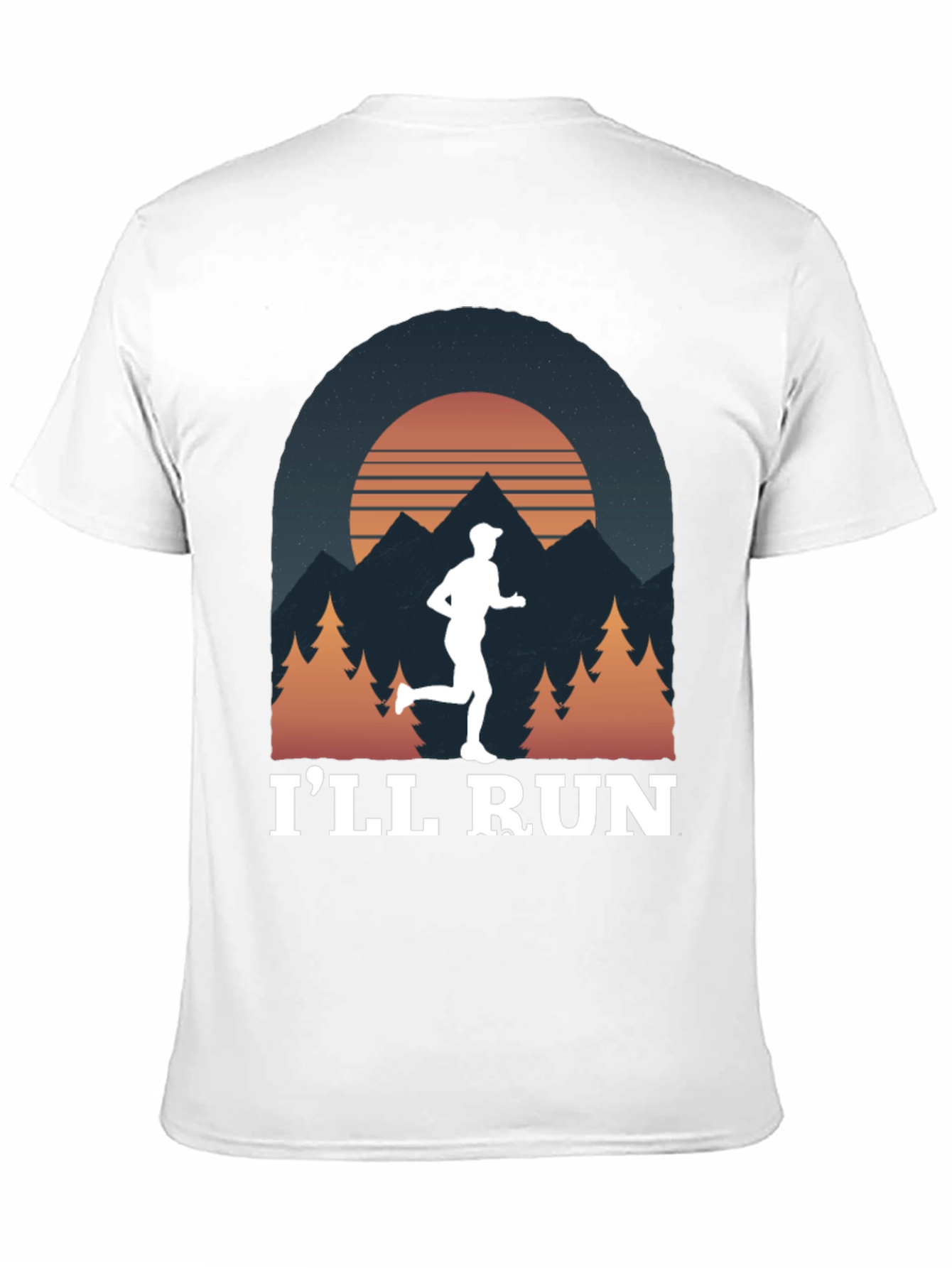 Ill Run T-Shirt Mountain Sunset Design