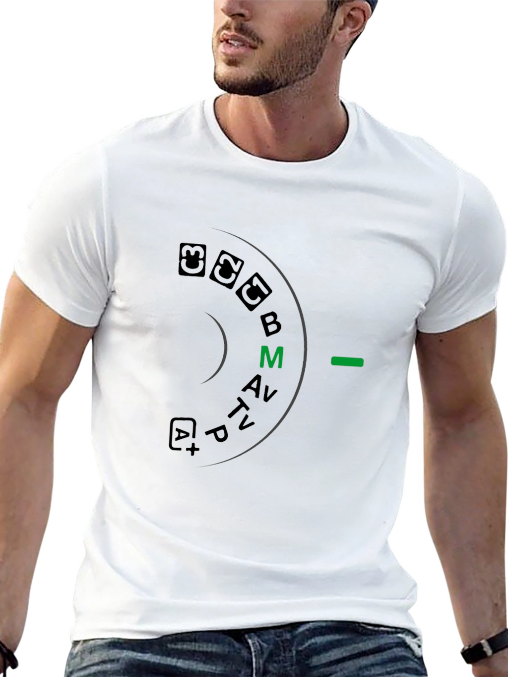 Camera Mode Dial Graphic T-Shirt - Photographer Apparel