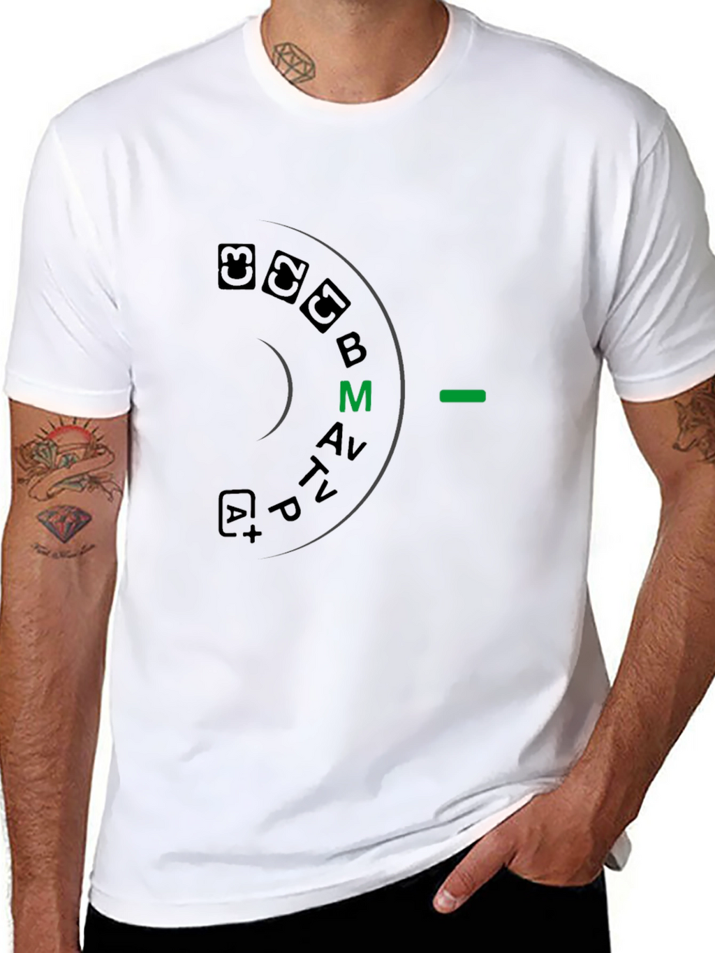 Camera Mode Dial Graphic T-Shirt - Photographer Apparel