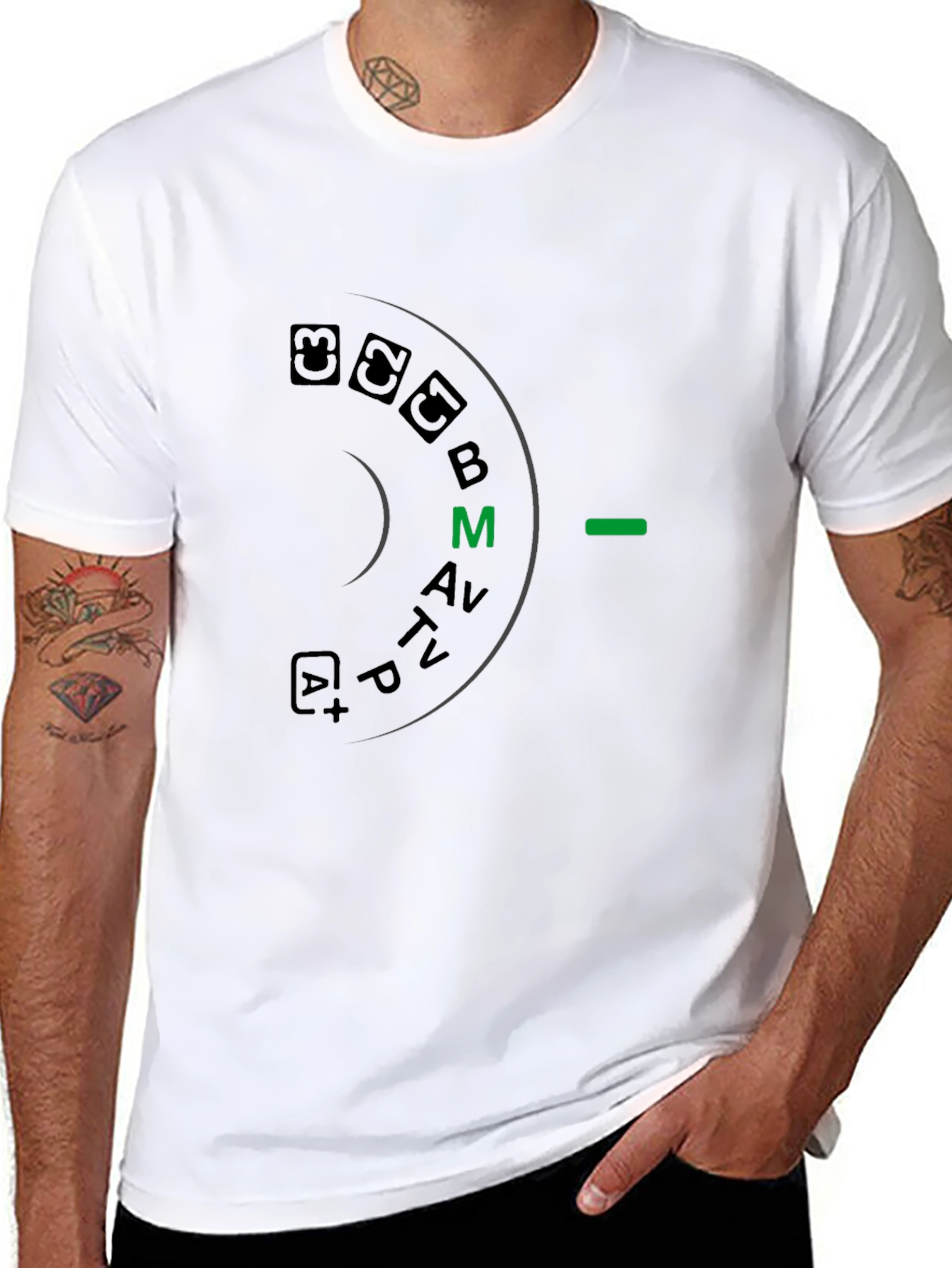 Camera Mode Dial Graphic T-Shirt - Photographer Apparel