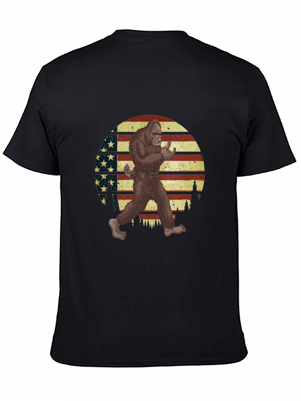 Bigfoot USA Flag Graphic T-Shirt