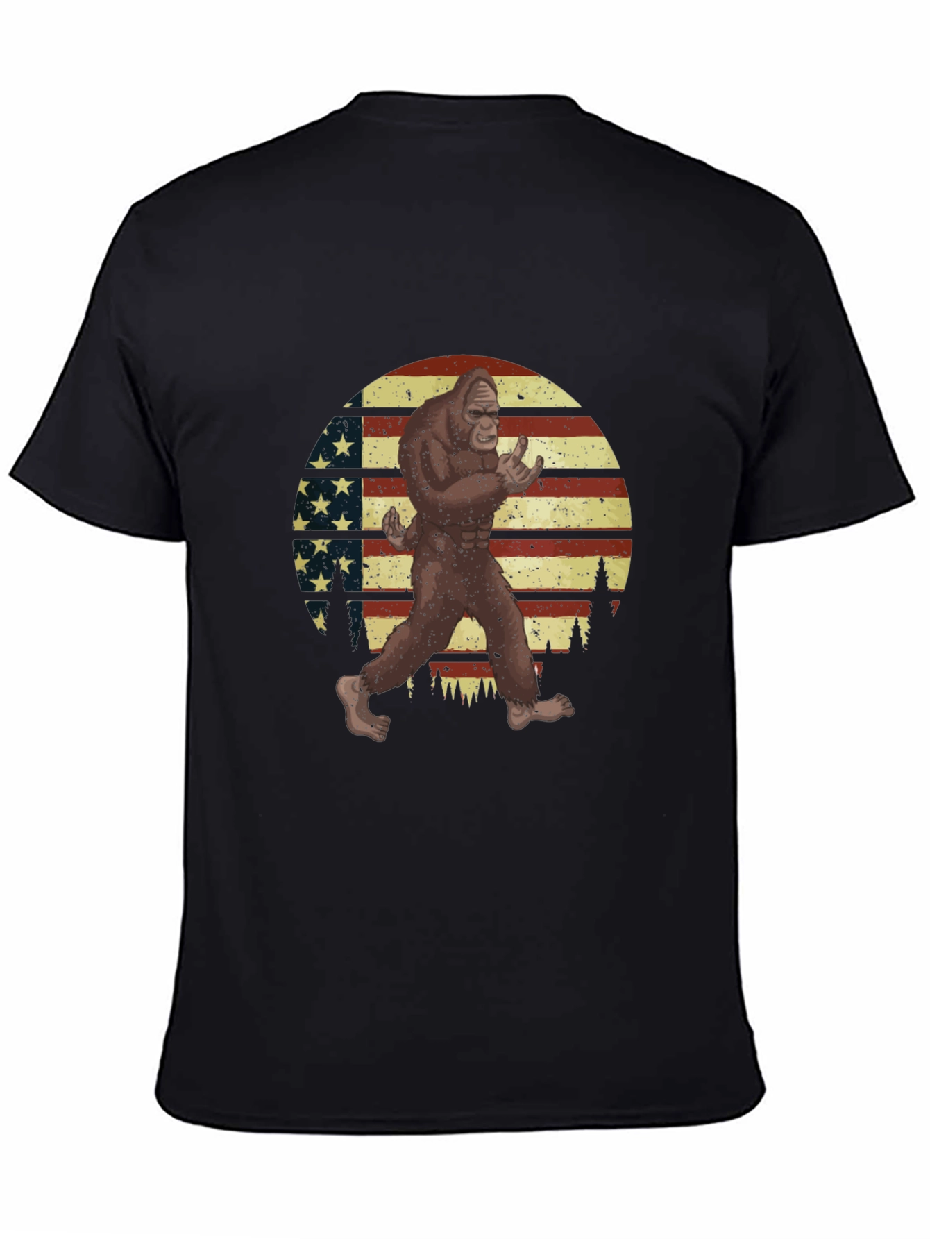 Bigfoot USA Flag Graphic T-Shirt