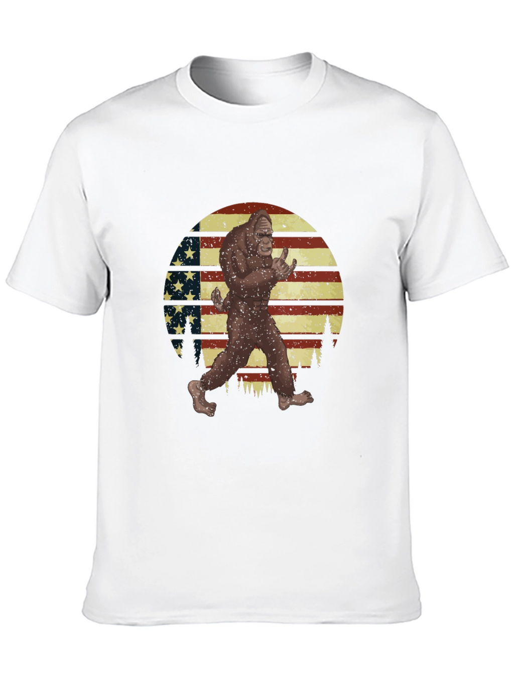 Bigfoot USA Flag Graphic T-Shirt