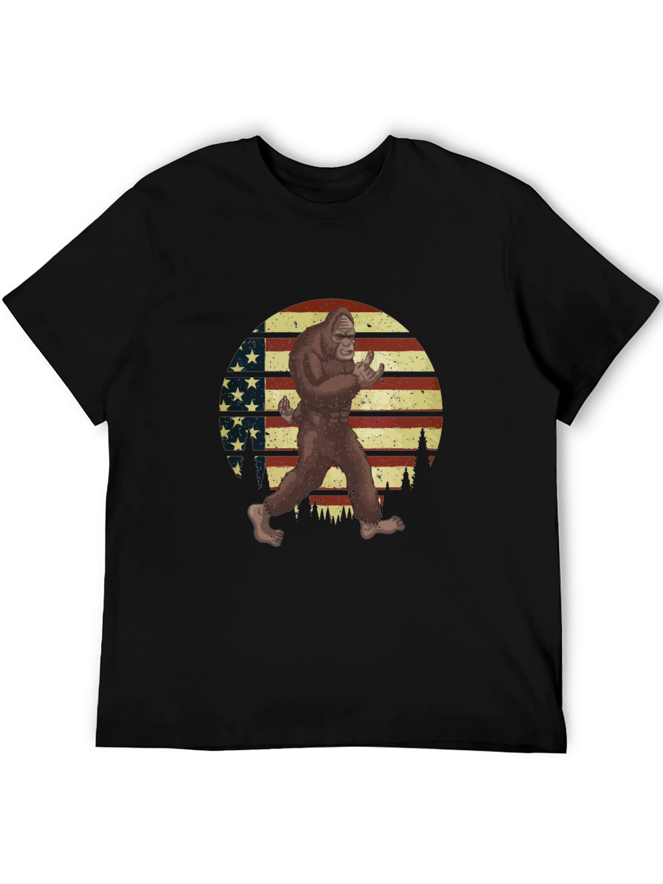 Bigfoot USA Flag Graphic T-Shirt