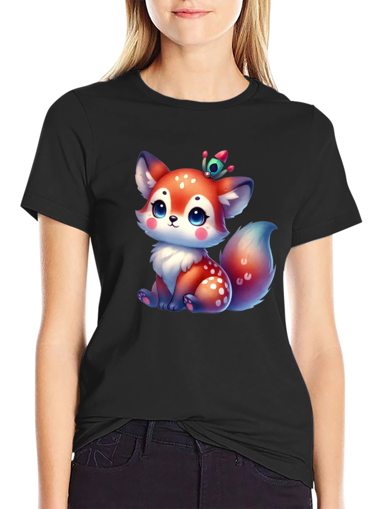 Cute Fox Graphic Tee - Whimsical Design