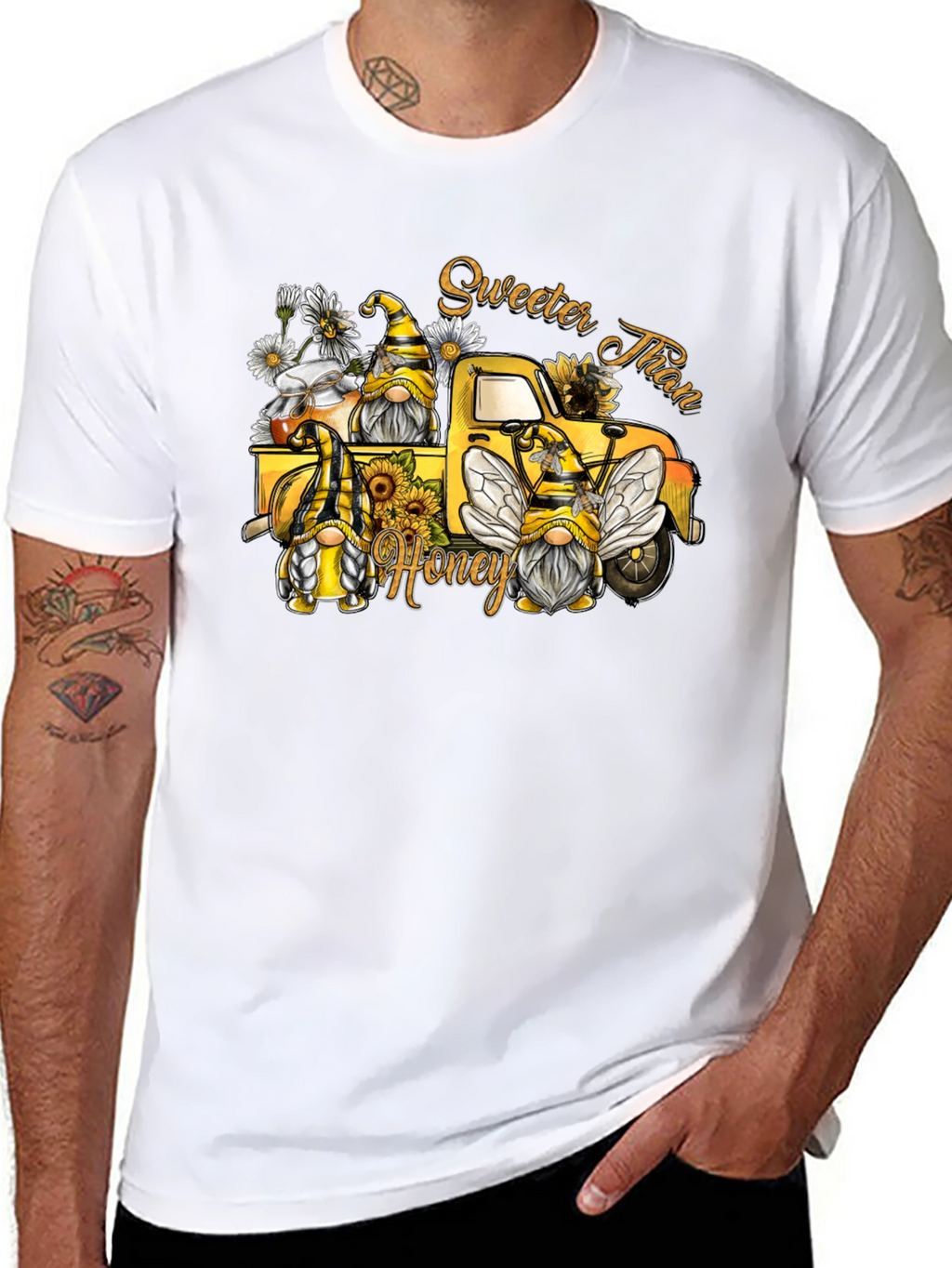 Sweeter Than Honey Bee Gnome Truck T-Shirt