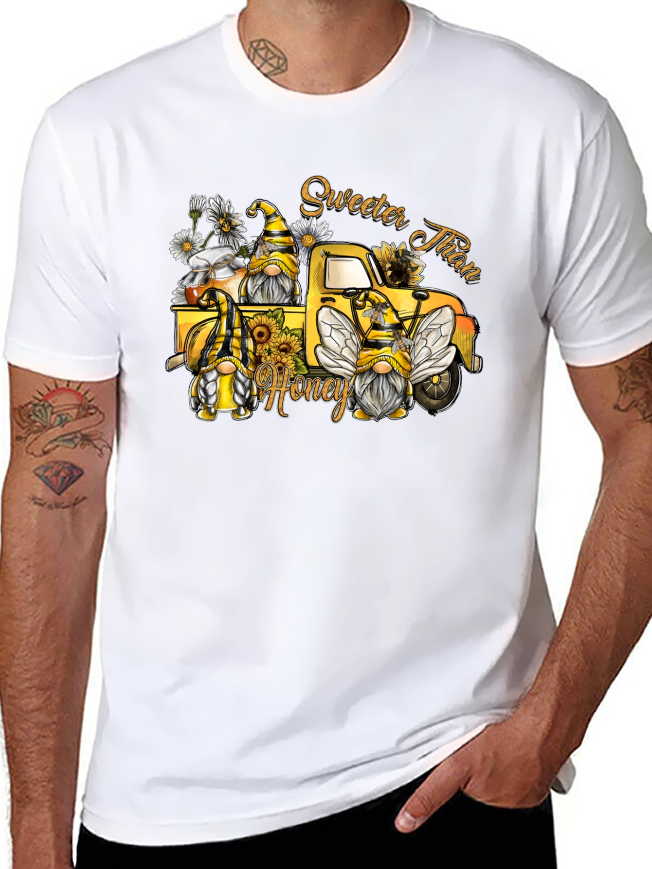 Sweeter Than Honey Bee Gnome Truck T-Shirt