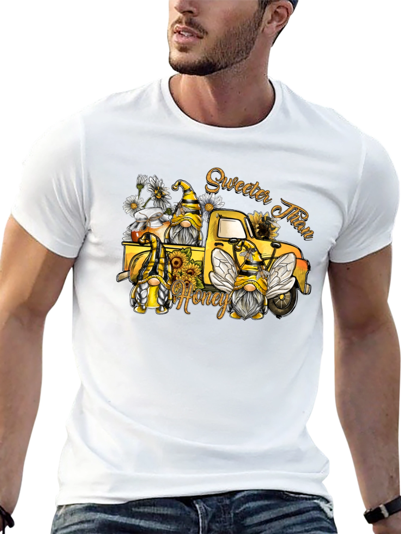 Sweeter Than Honey Bee Gnome Truck T-Shirt
