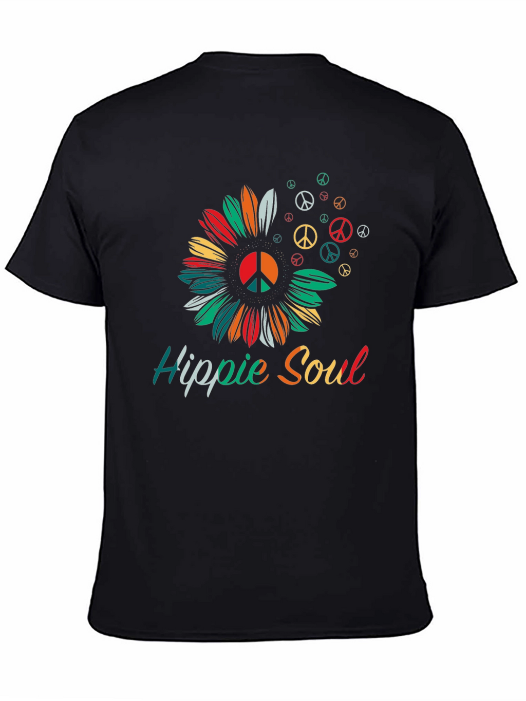 Hippie Soul T-Shirt - Peace Symbol Sunflower Graphic Tee
