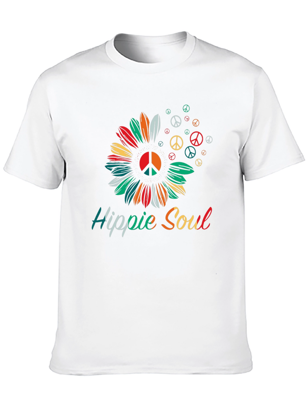 Hippie Soul T-Shirt - Peace Symbol Sunflower Graphic Tee