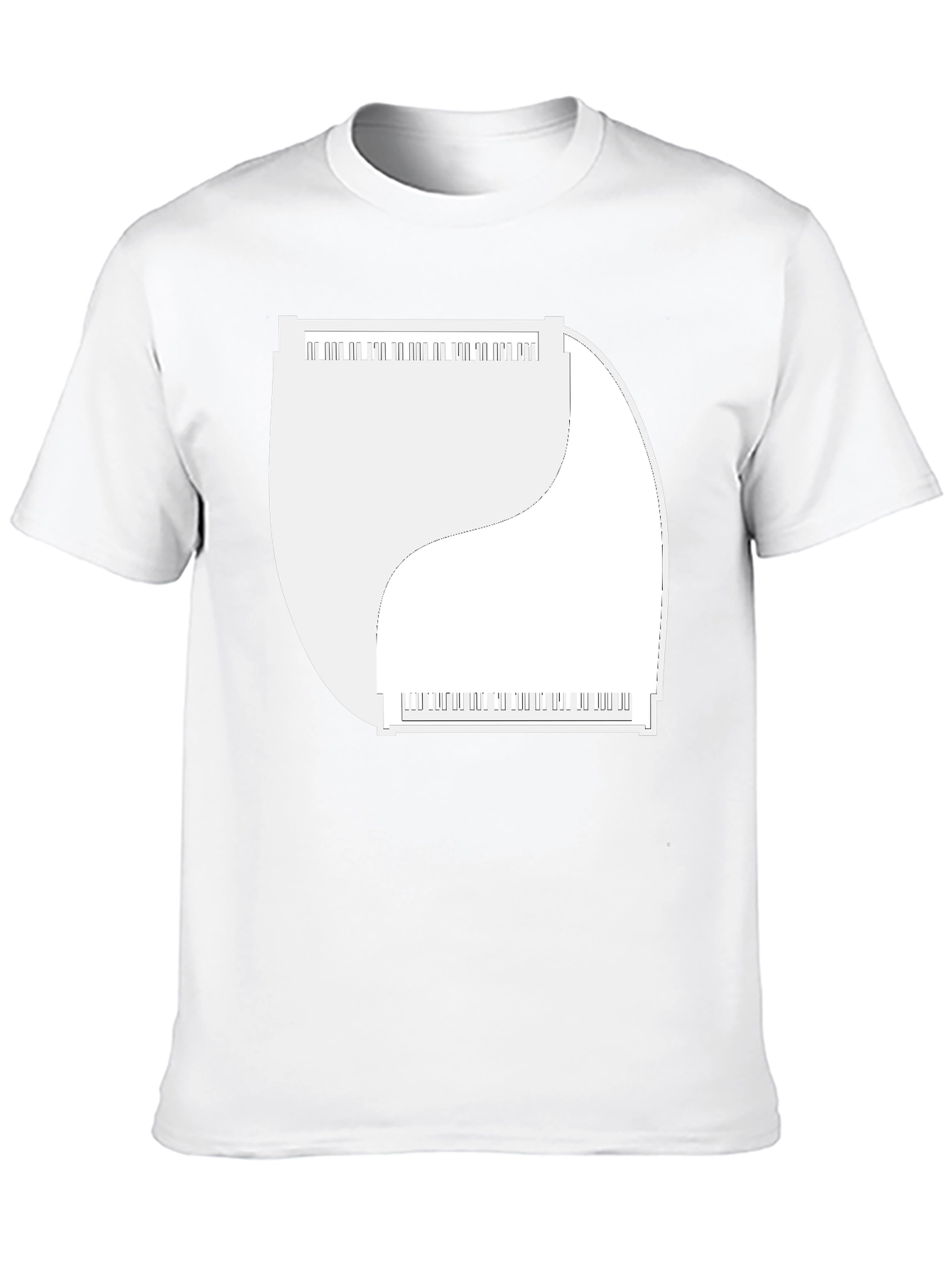 Yin Yang Piano Keys Graphic Tee