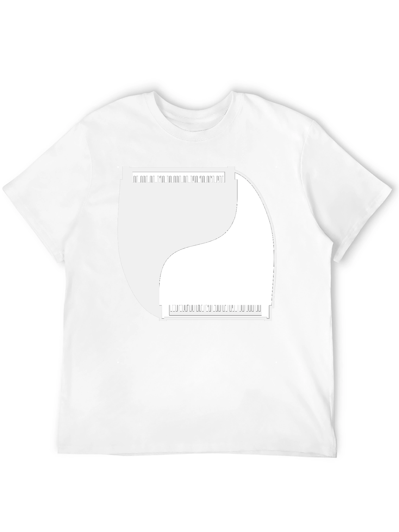 Yin Yang Piano Keys Graphic Tee