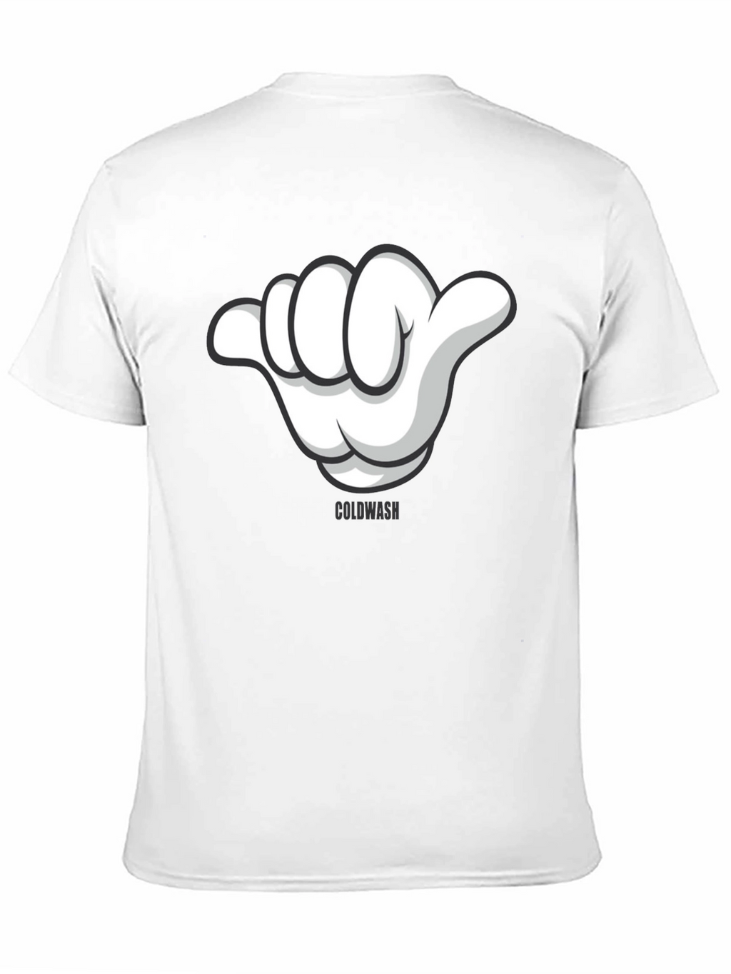 Hang Loose Cartoon Hand Graphic Tee - Black