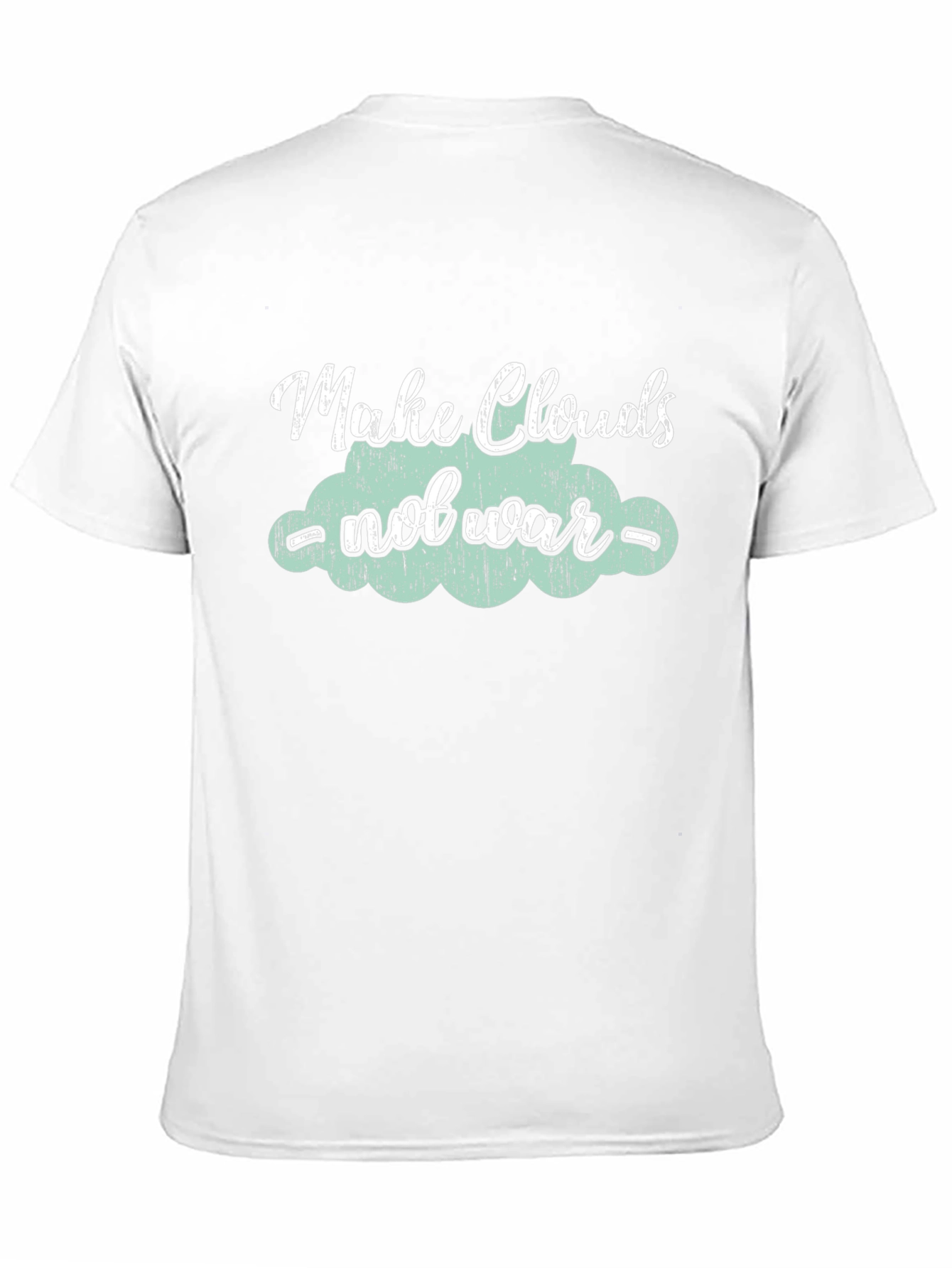 Make Clouds Not War Black Graphic Tee