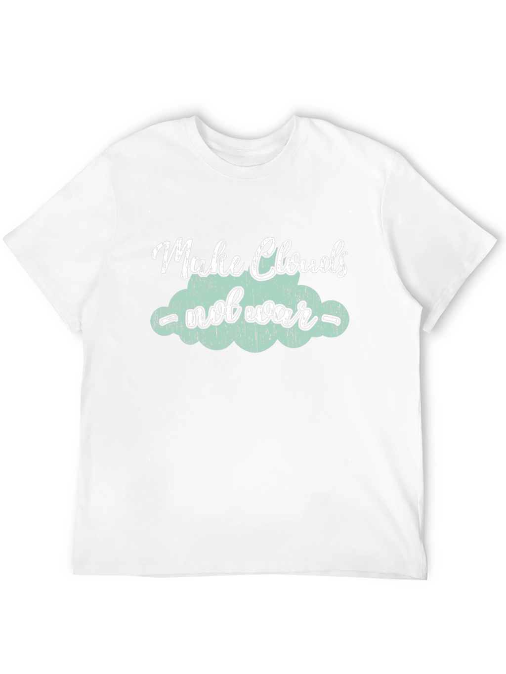Make Clouds Not War Black Graphic Tee