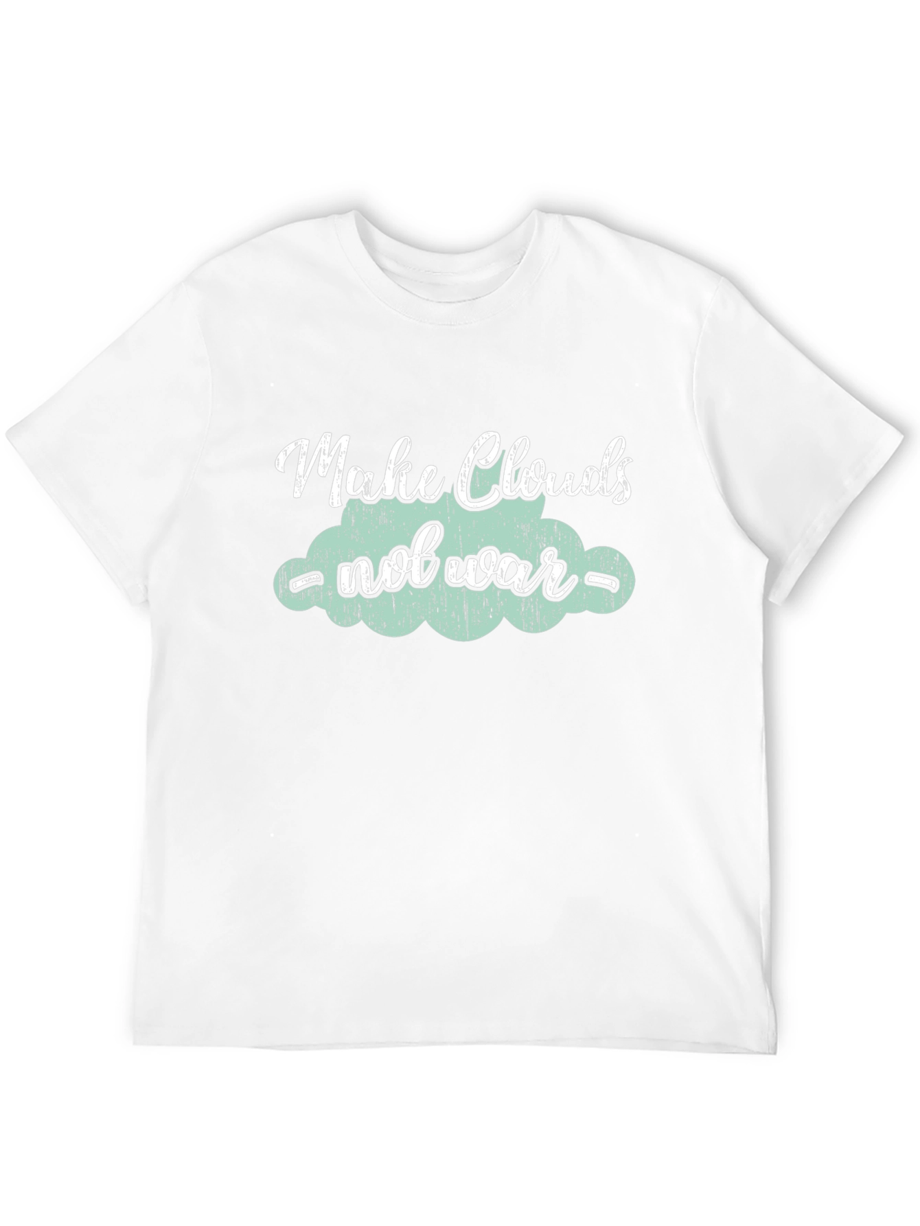 Make Clouds Not War Black Graphic Tee
