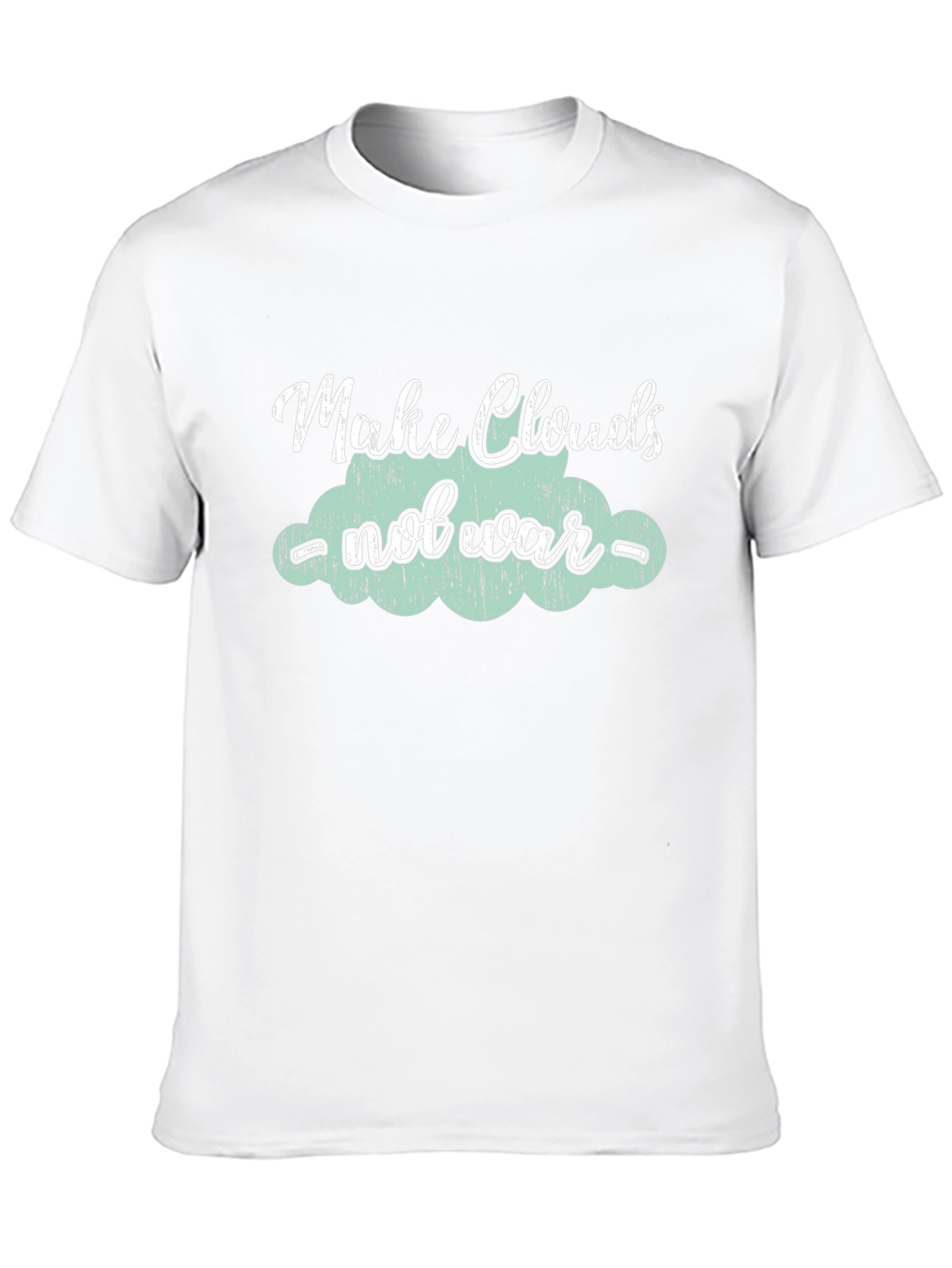 Make Clouds Not War Black Graphic Tee