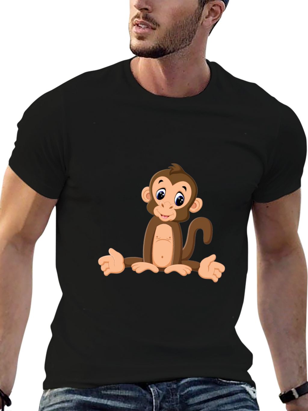 Monkey Graphic Print T-Shirt - Fun & Casual Wear