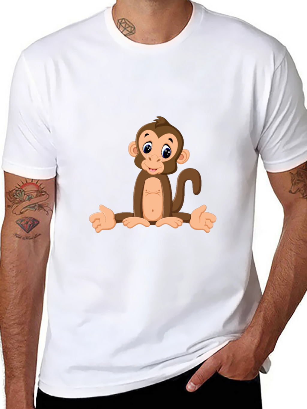 Monkey Graphic Print T-Shirt - Fun & Casual Wear
