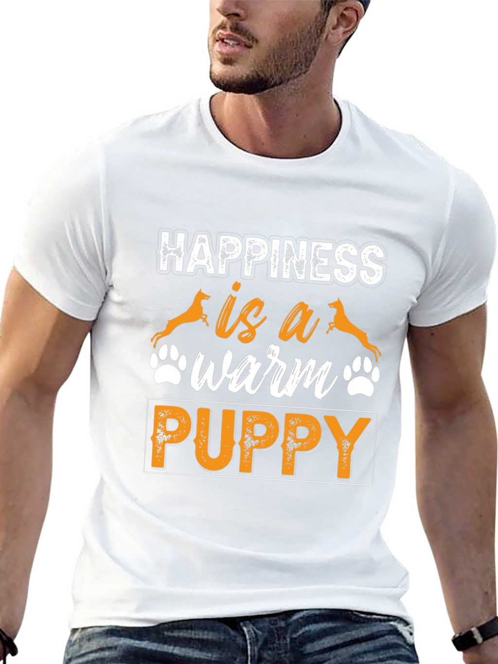 Happiness is a Warm Puppy Graphic Tee