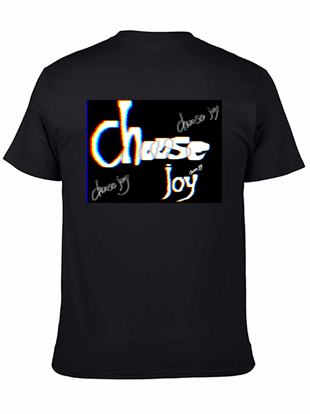 Choose Joy Graphic Tee - Black Cotton Blend T-Shirt