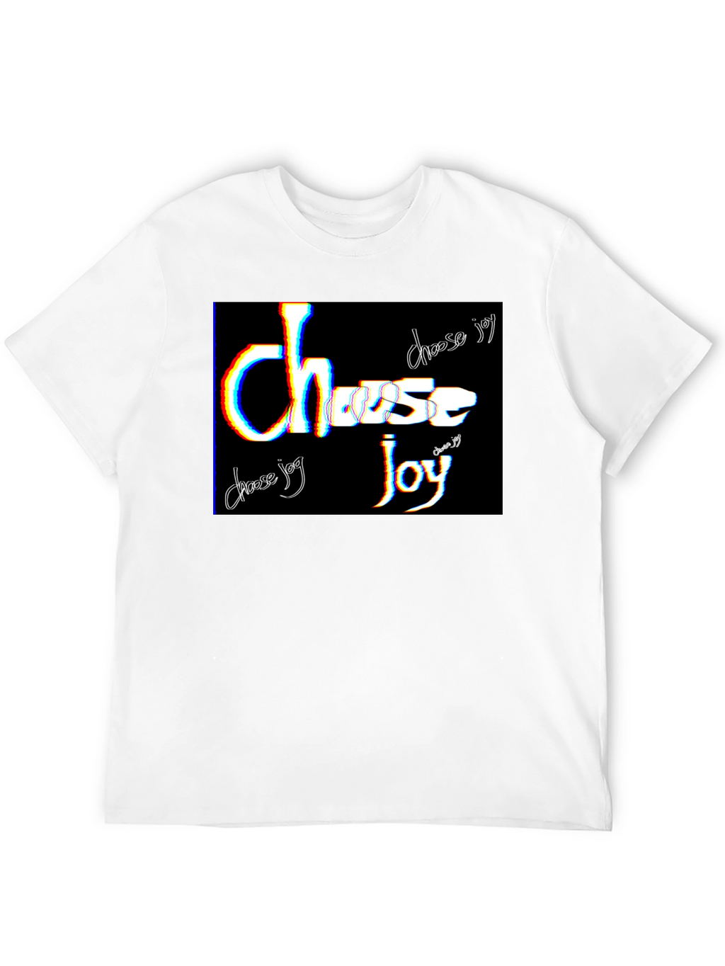 Choose Joy Graphic Tee - Black Cotton Blend T-Shirt