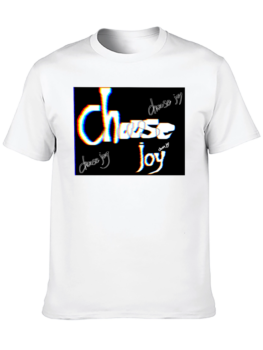 Choose Joy Graphic Tee - Black Cotton Blend T-Shirt