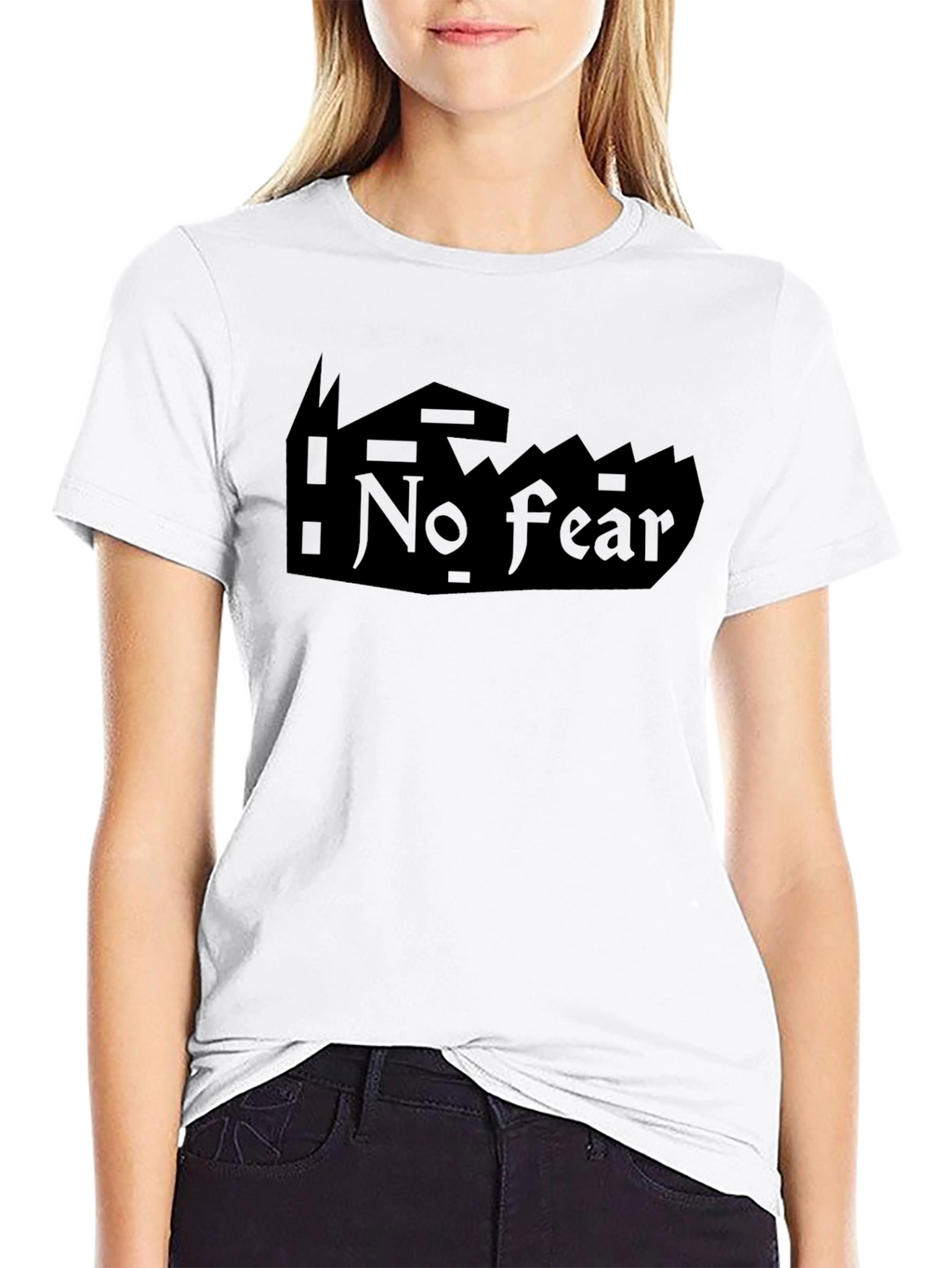 No Fear Black Graphic T-Shirt for Men