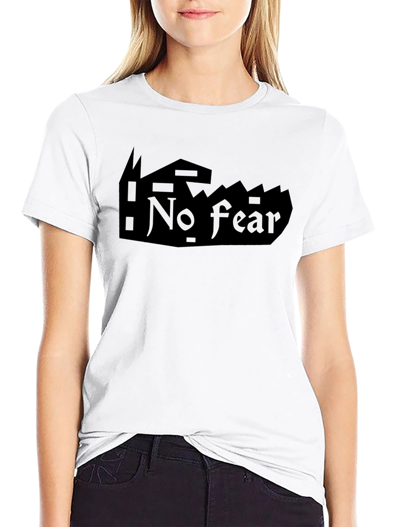 No Fear Black Graphic T-Shirt for Men