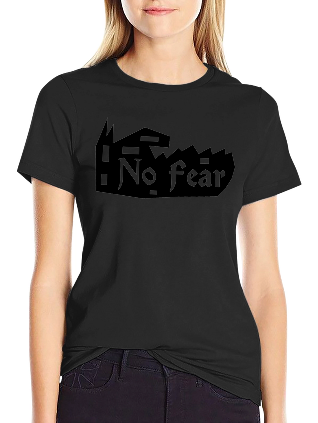 No Fear Black Graphic T-Shirt for Men