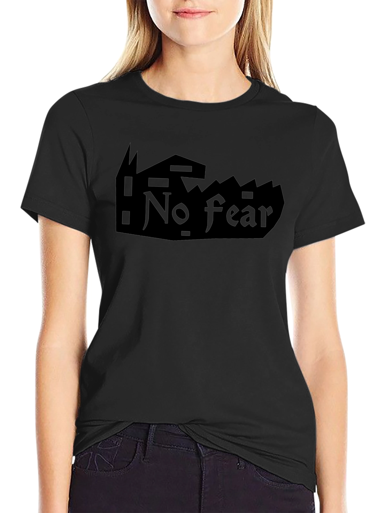 No Fear Black Graphic T-Shirt for Men