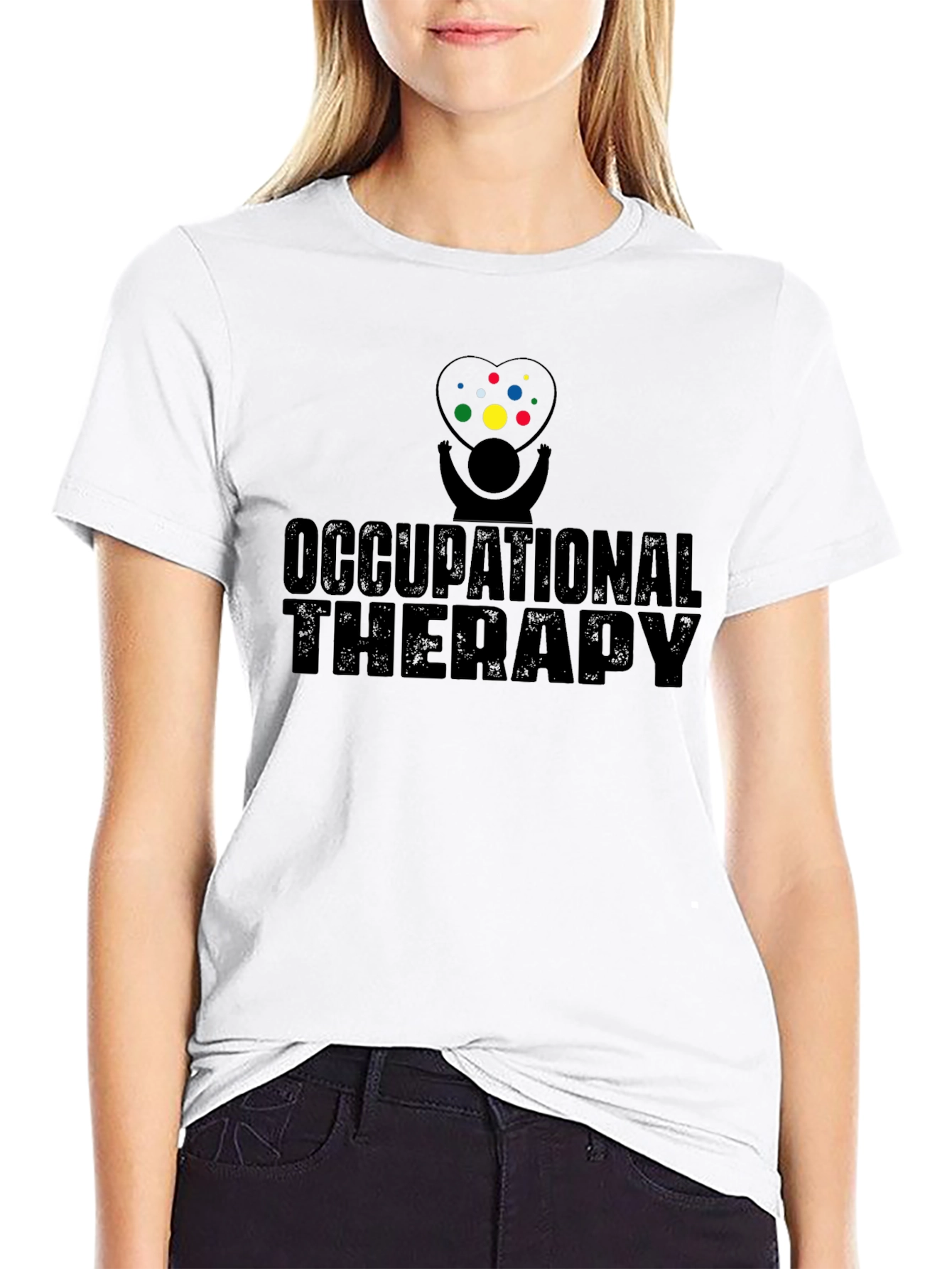 Occupational Therapy Heart Graphic Tee - Black