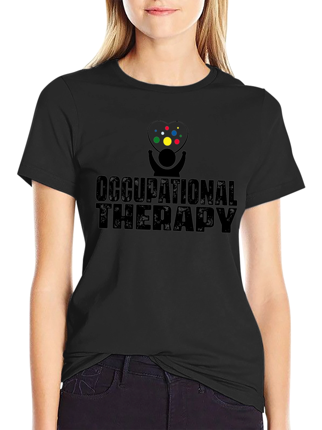 Occupational Therapy Heart Graphic Tee - Black