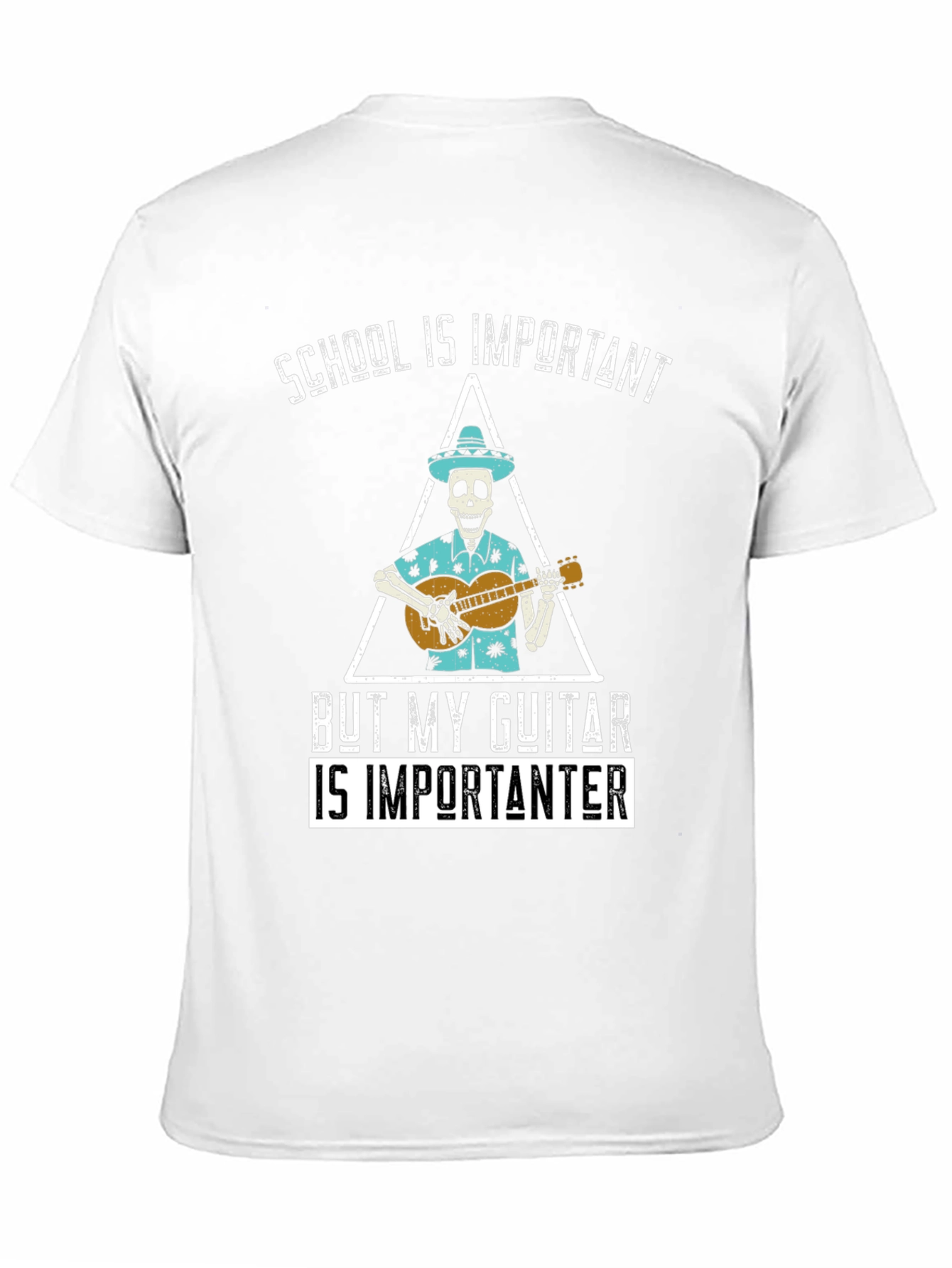 School is Importanter Guitar Skeleton T-Shirt