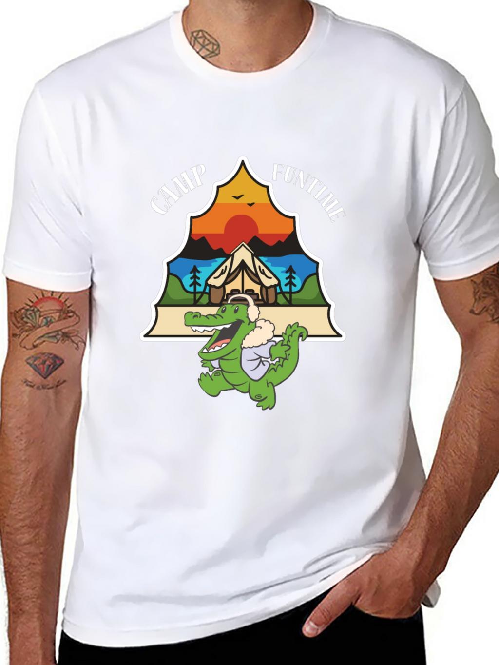 Camp Funtime Alligator Graphic T-Shirt