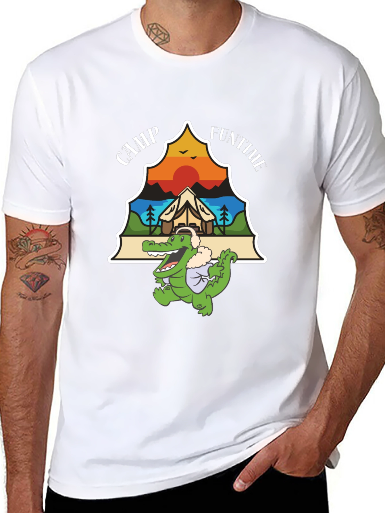 Camp Funtime Alligator Graphic T-Shirt