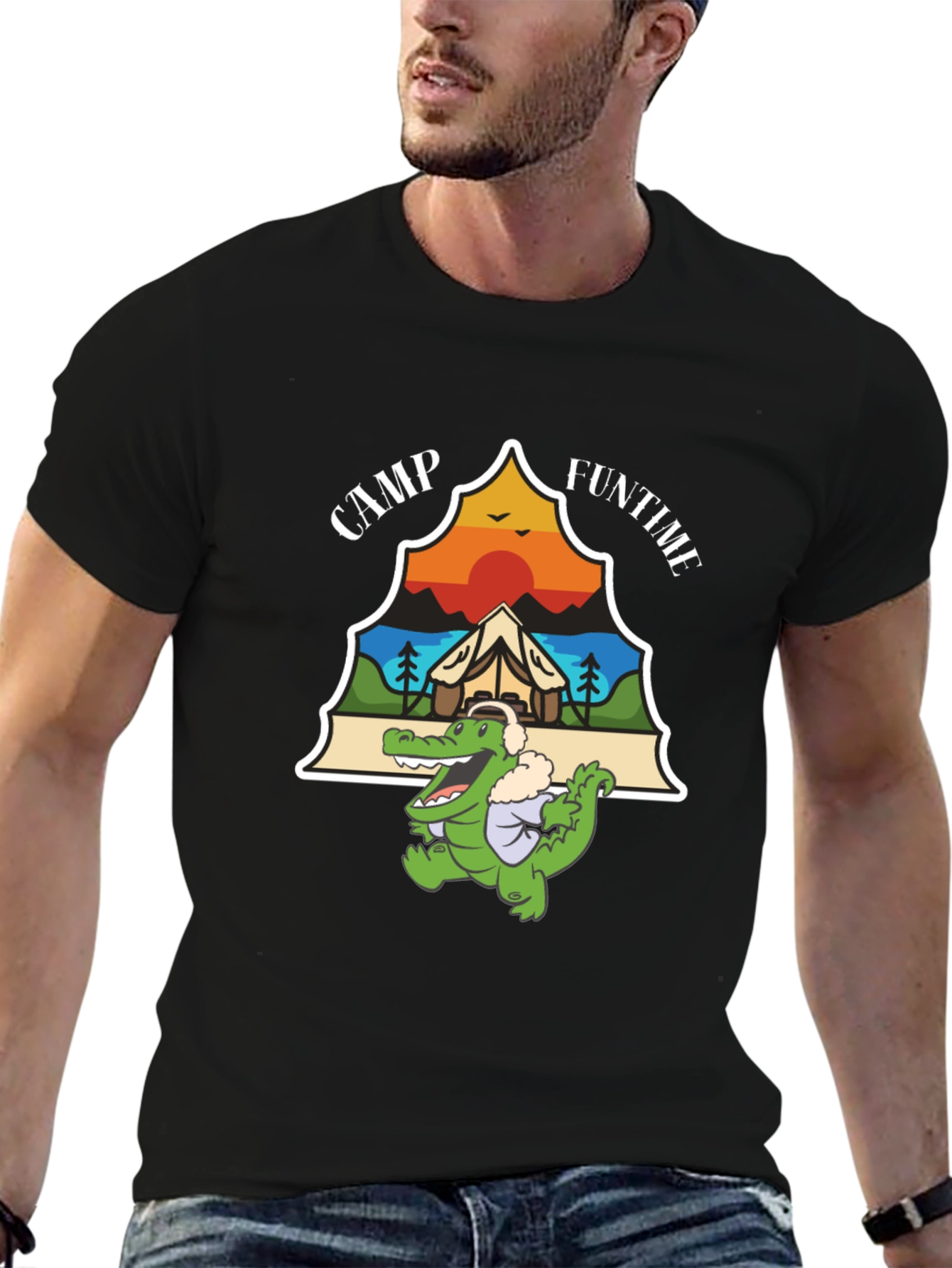 Camp Funtime Alligator Graphic T-Shirt