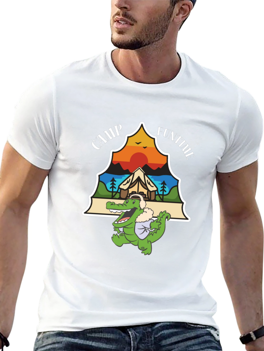 Camp Funtime Alligator Graphic T-Shirt