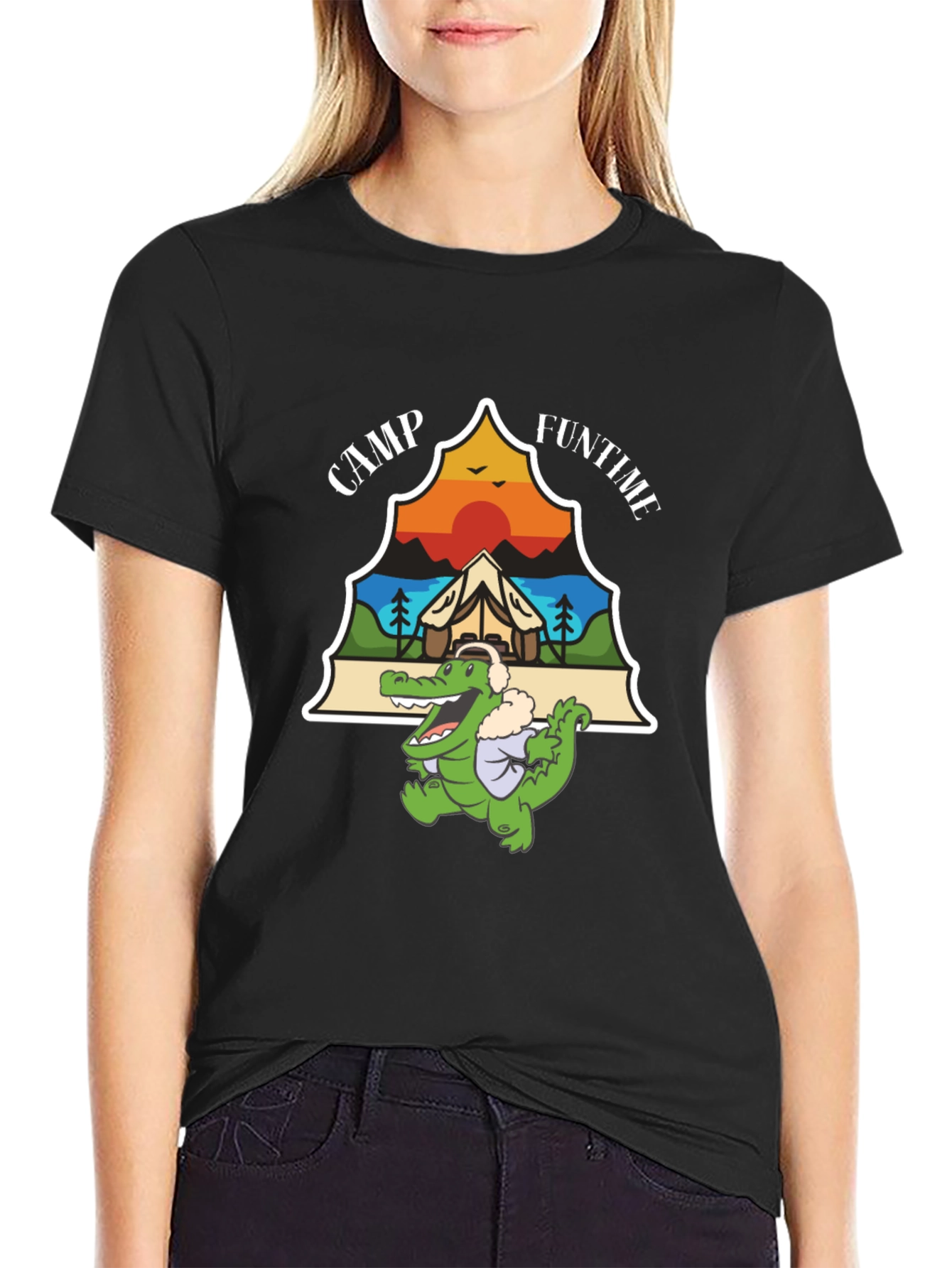 Camp Funtime Alligator Graphic T-Shirt
