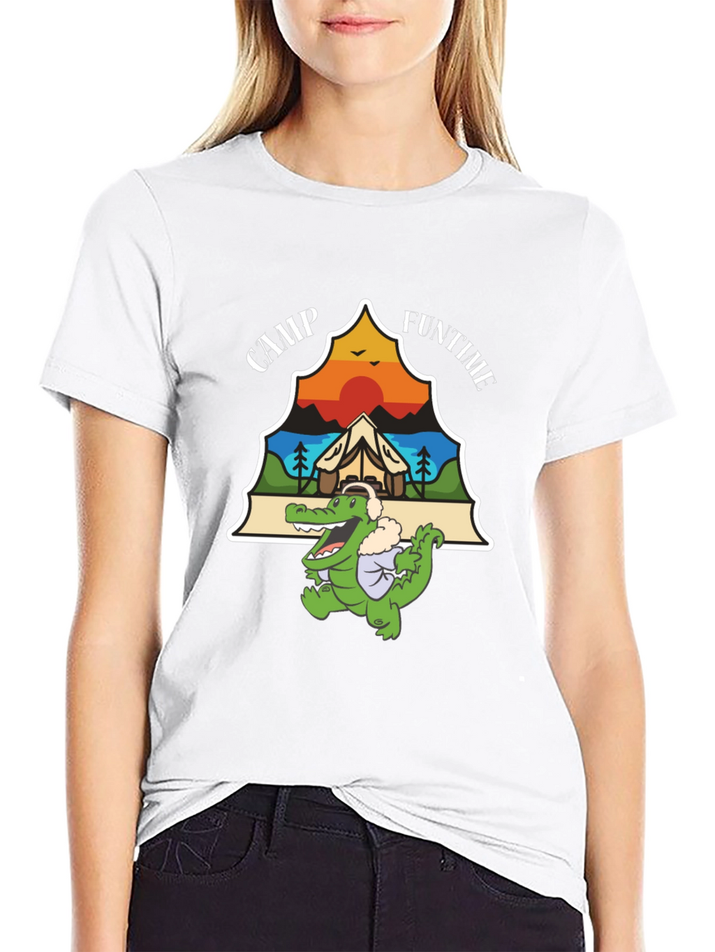 Camp Funtime Alligator Graphic T-Shirt