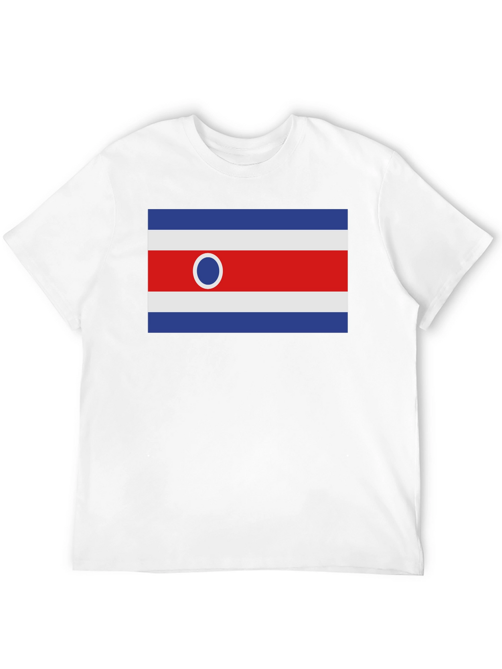 Costa Rica Flag Graphic Tee - Black Cotton T-Shirt
