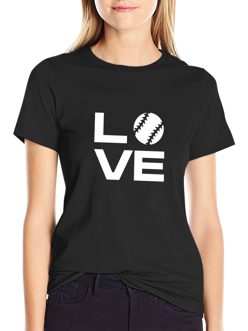 Love Baseball Graphic Tee - Black