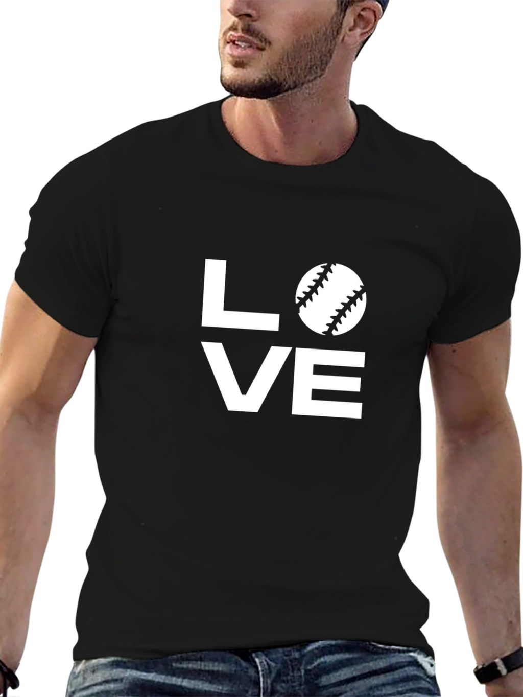 Love Baseball Graphic Tee - Black