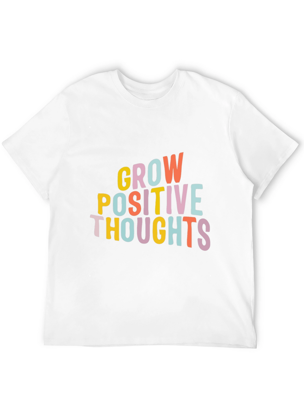 Grow Positive Thoughts Black Graphic Tee