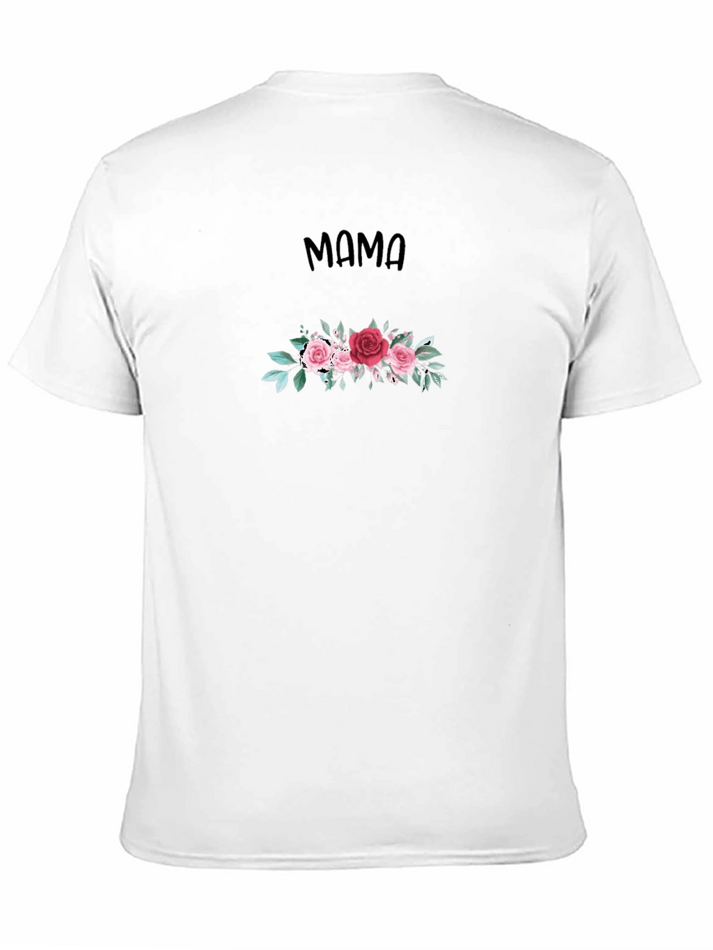 Mama Floral Graphic Tee - Black Cotton T-Shirt